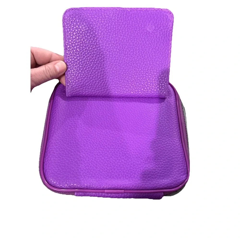 Purple Young Living Essential Oil Travel Carrying Case Stand Zip Around